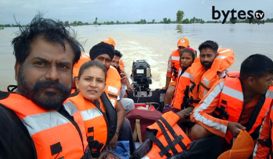 ਹੜਾਂ ਚ ਘਿਰੇ ਸਰਹੱਦੀ ਪਿੰਡ ਵਾਸੀਆਂ ਲਈ ਫ਼ਰਿਸ਼ਤਾ ਬਣਿਆ ਸਿਹਤ ਵਿਭਾਗ